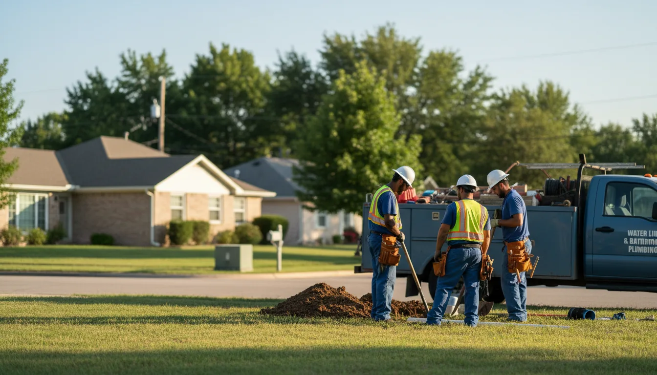 Residential water line and bathroom plumbing service in Portland, CT